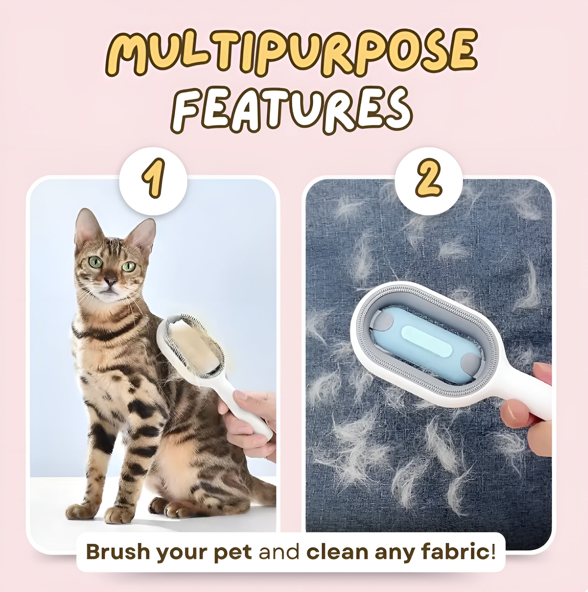 ShopToVista™️ 2 in 1 Pet Hair Cleaner & Massager