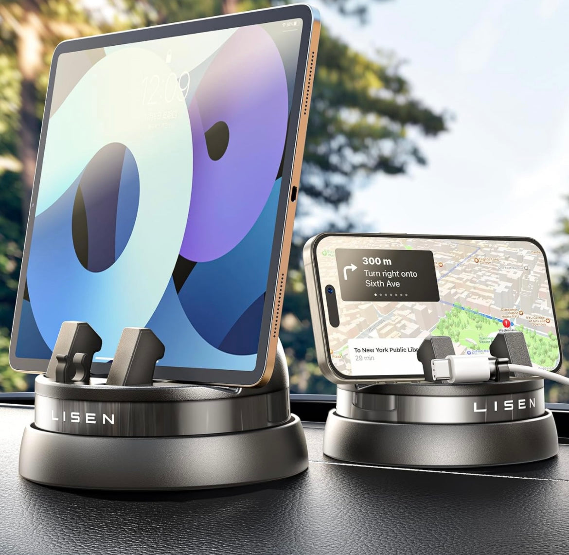 ShopToVista™️ 360° Rotatable Car Mount for Phones & iPads