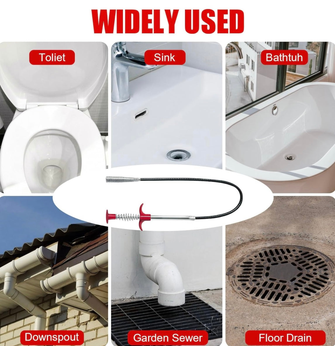 ShopToVista™️ Stainless Steel Sewer Cleaning Tool (160CM)