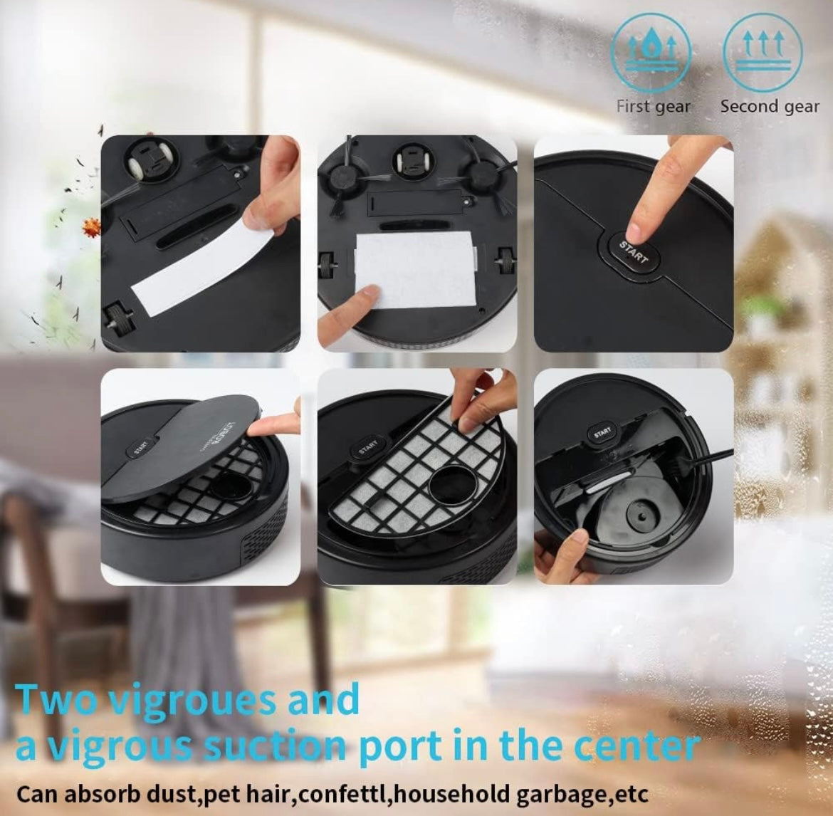 ShopToVista™️ Automatic Smart Robot Vacuum Cleaner (With 1 Year Warranty Card)