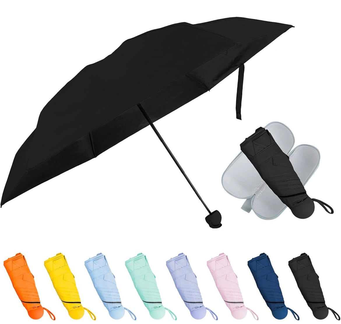 ShopToVista™️ Mini Foldable Capsule Umbrella With Box (UV Protection & Waterproof)
