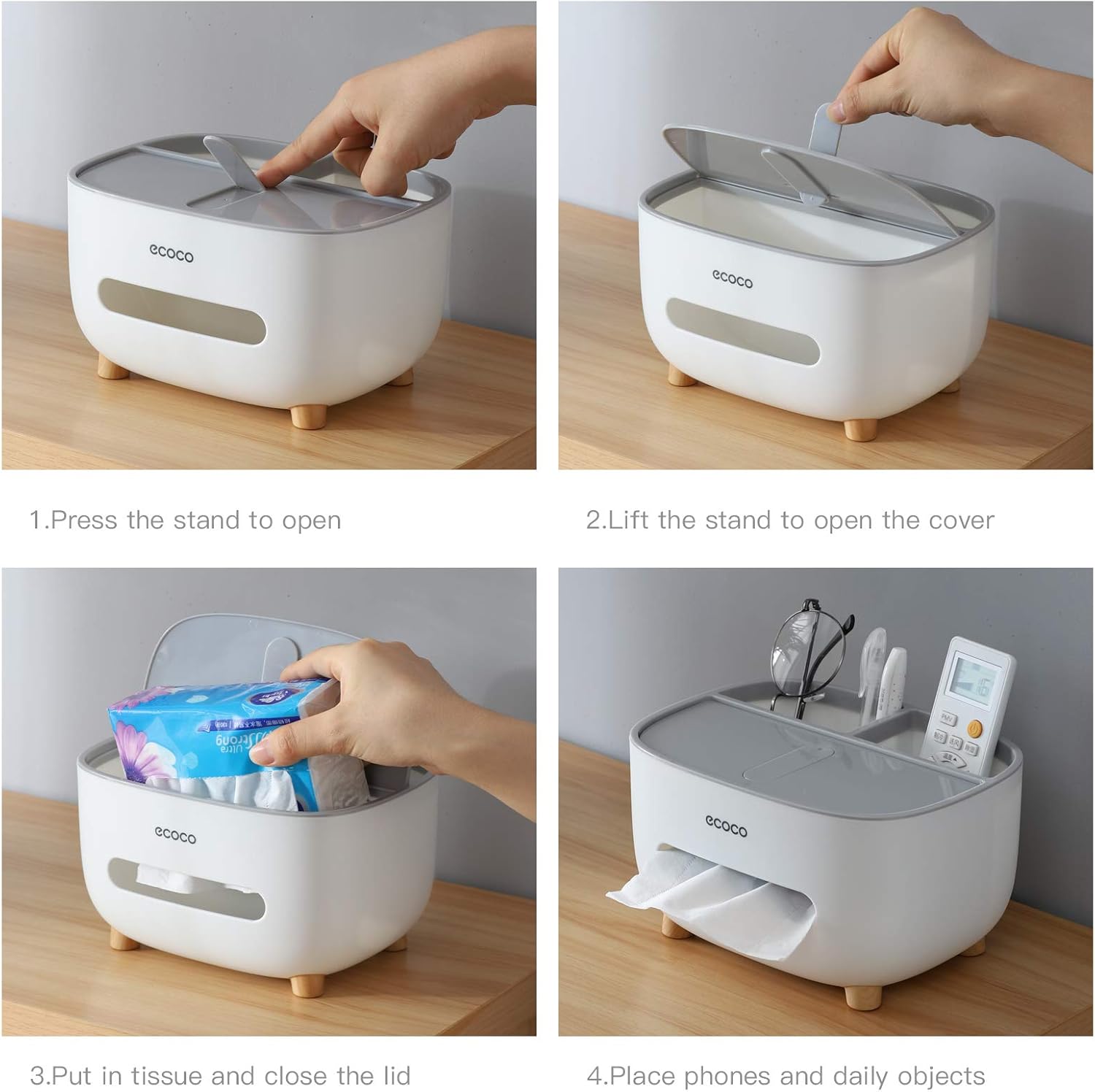 ShopToVista™️ 3 in 1 Tissue Box + Storage + Phone Holder