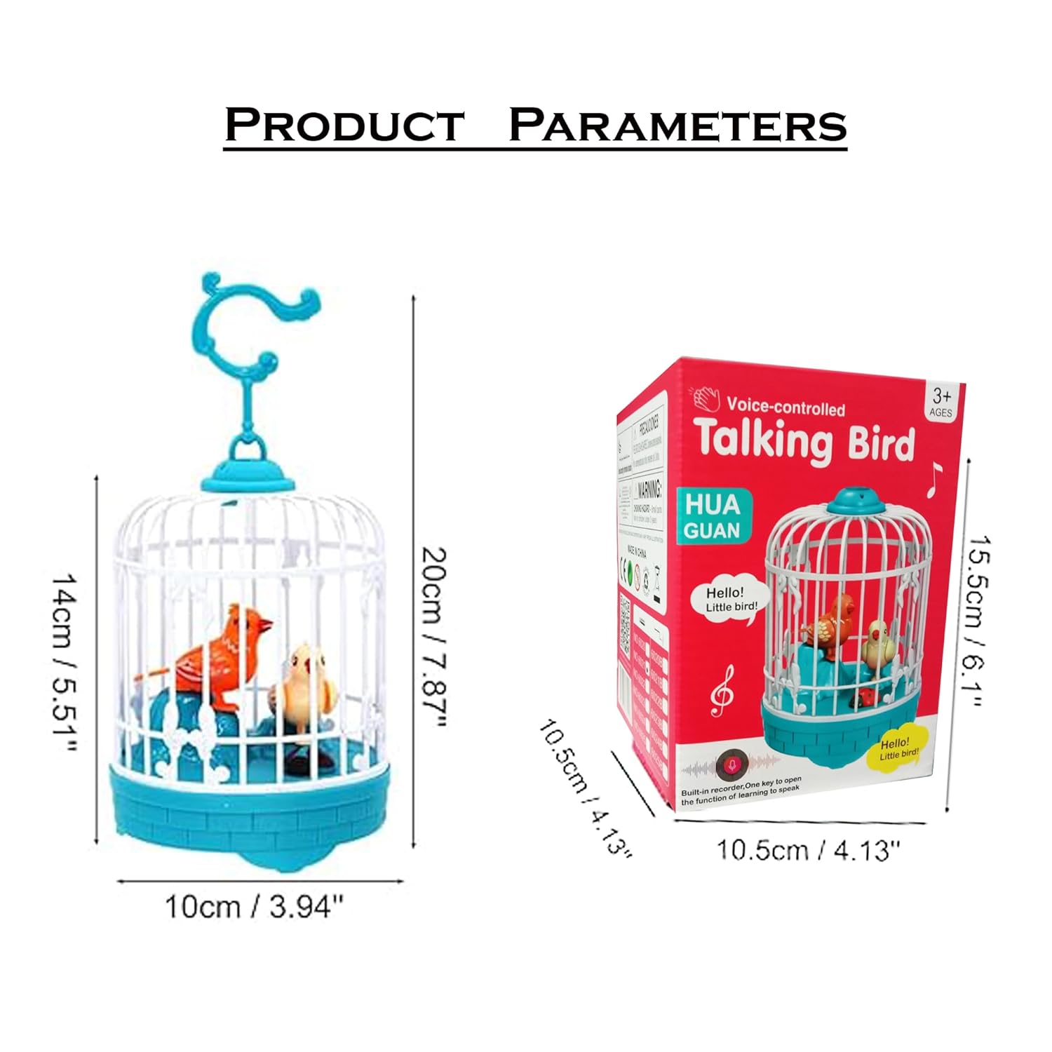 ShopToVista™️ Interactive Talking Birds With Lights & Music (Repeats The Talk)