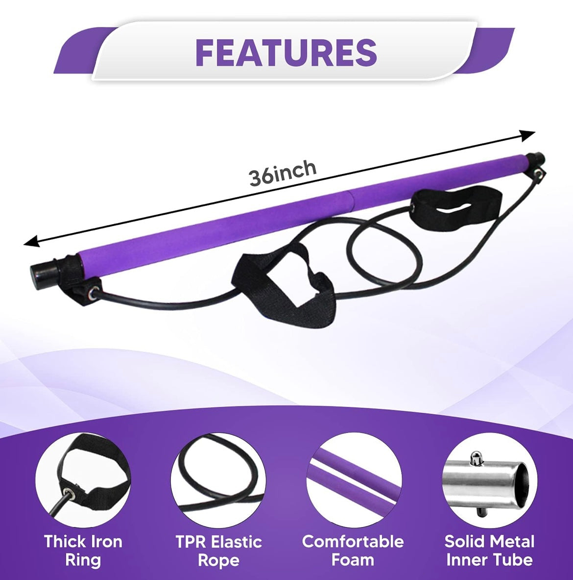 ShopToVista™️ Multifunctional Adjustable Pilates Set With Resistance Band