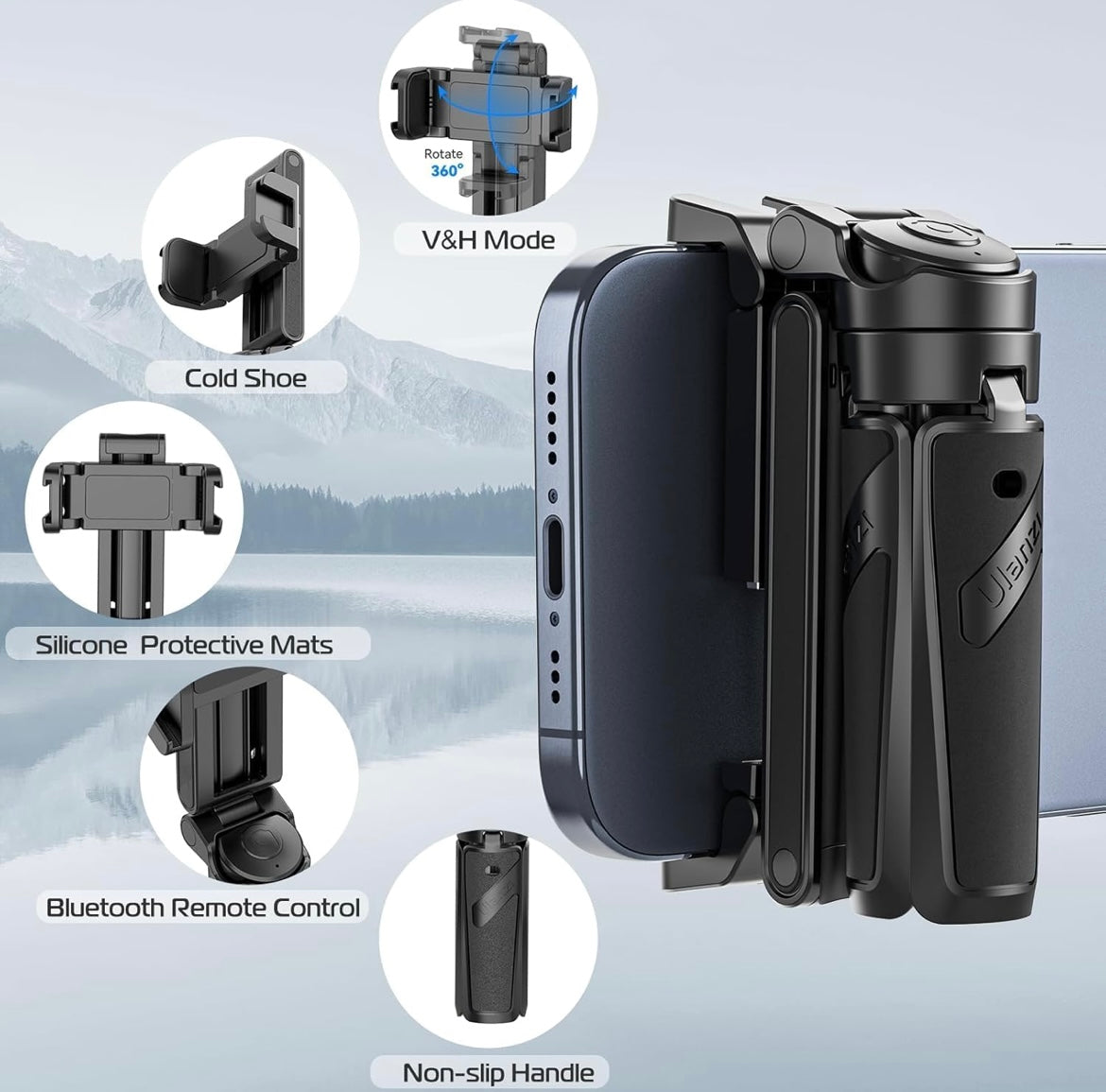 ShopToVista™️ 3 in 1 Adjustable Selfie Stick Tripod Stand With Camera Grip & Wireless Remote Control