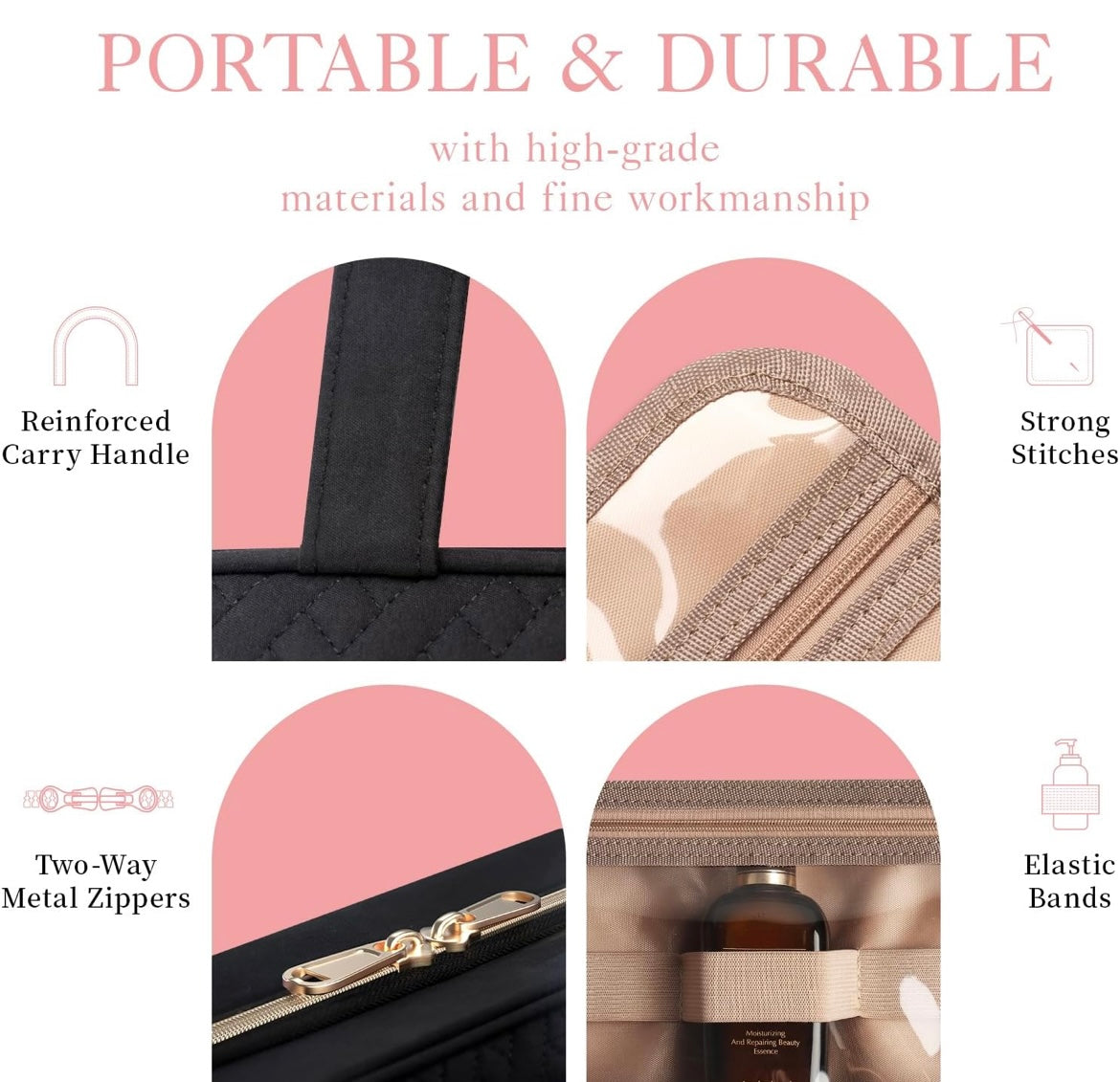 ShopToVista™️ Travel Hanging Cosmetics & Makeup Bag (Water-Proof)