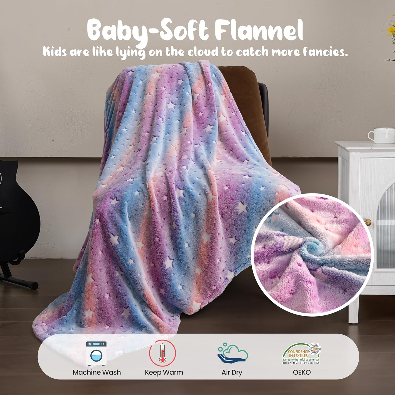 ShopToVista™️ Cozy Glowing Sleep Blanket For Kids (170CMX130CM)
