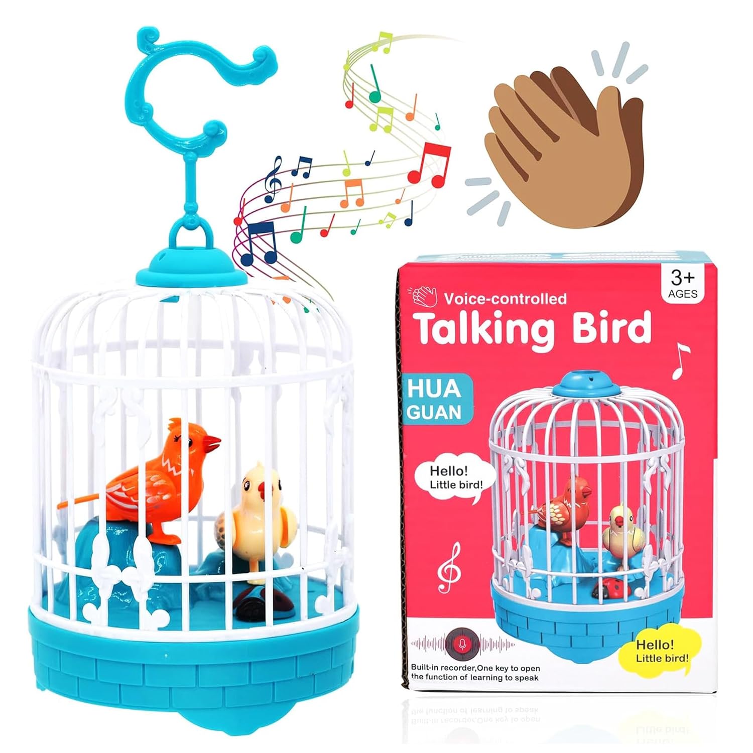 ShopToVista™️ Interactive Talking Birds With Lights & Music (Repeats The Talk)