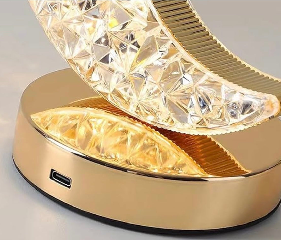 ShopToVista™️ Hilal Shaped Color Changing Crystal Light