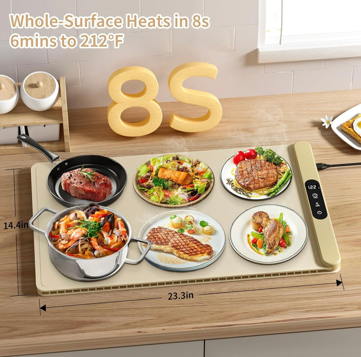 ShopToVista™️ Fast Heating Silicone Food Warming Tray Mat