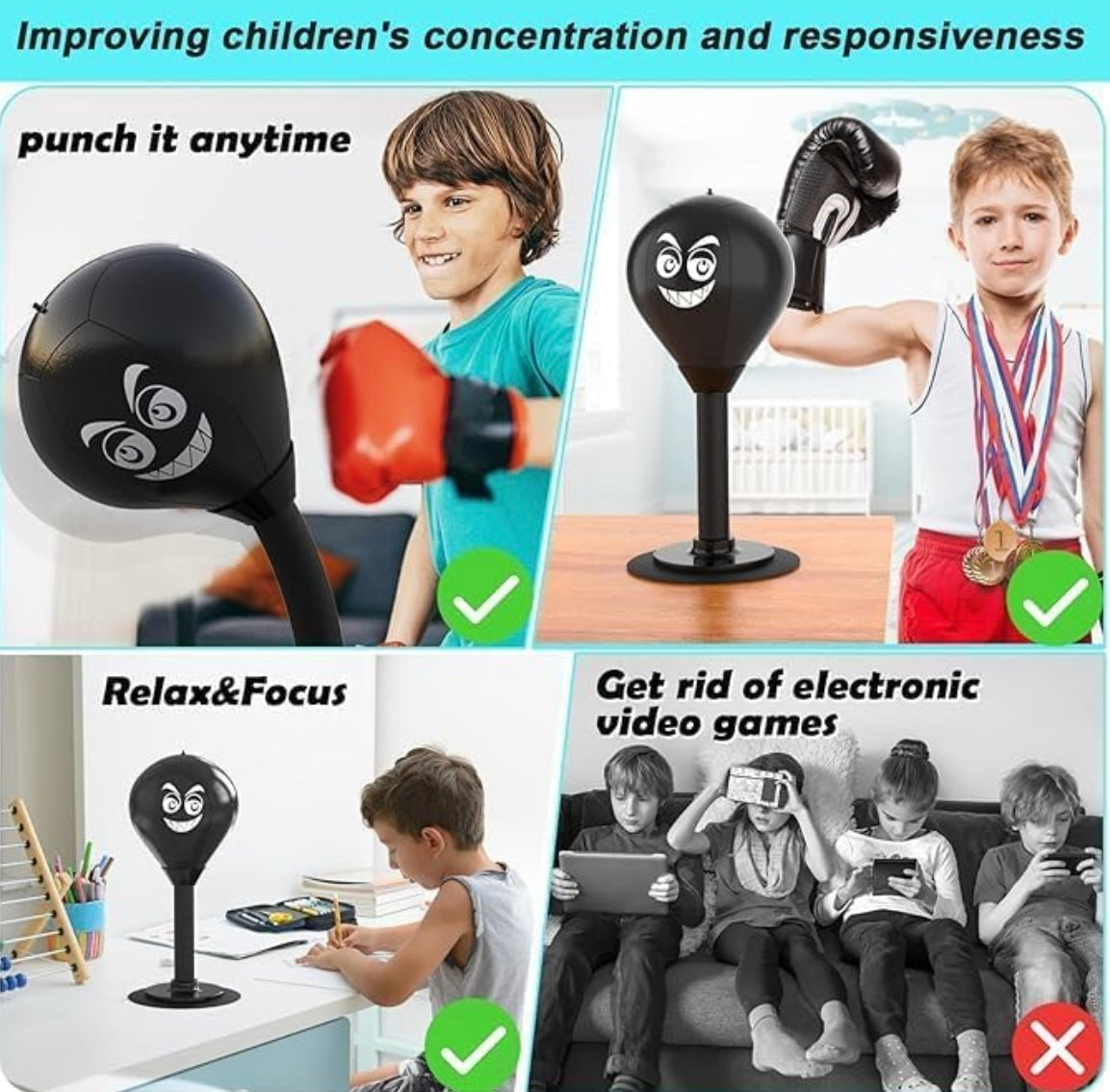 ShopToVista™️ Stress Relief Suction Boxing Punching Bag