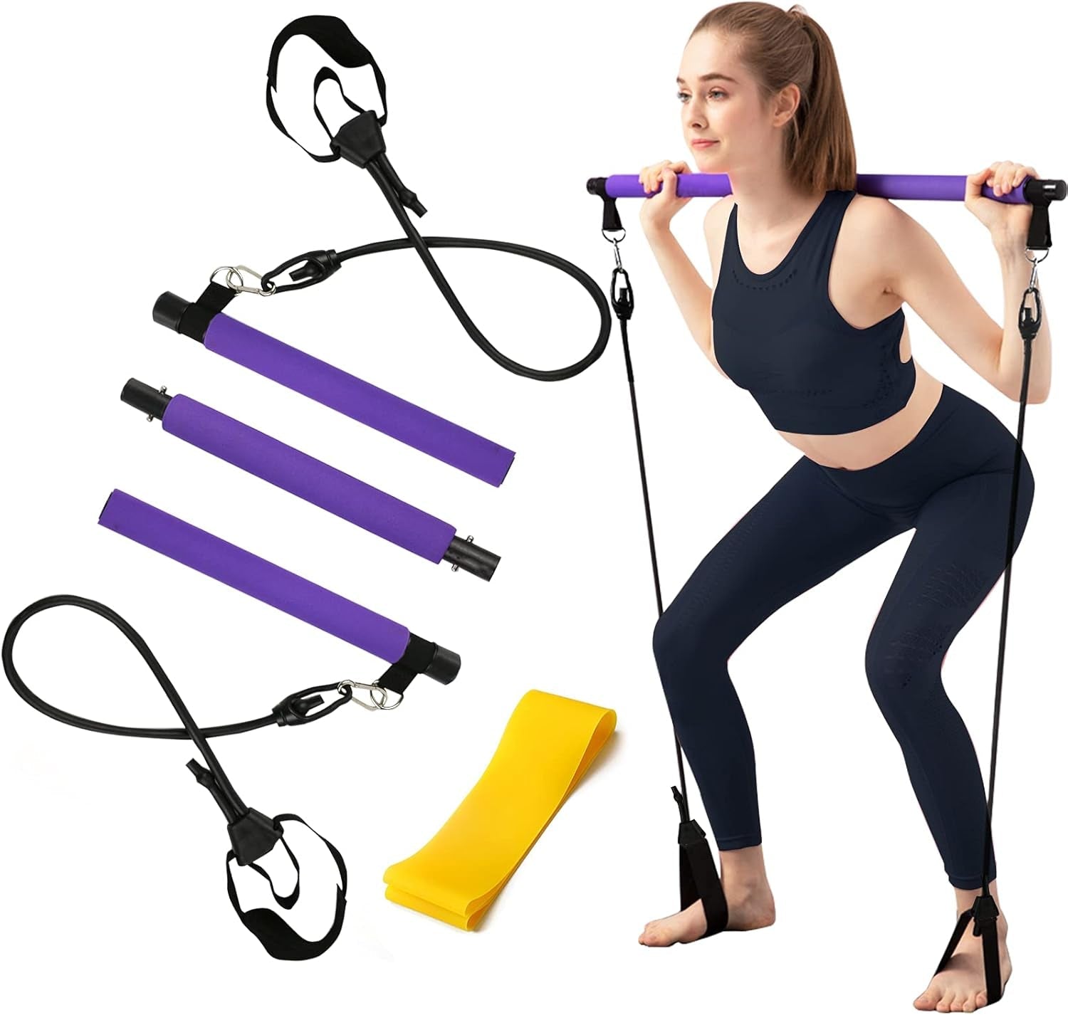 ShopToVista™️ Multifunctional Adjustable Pilates Set With Resistance Band