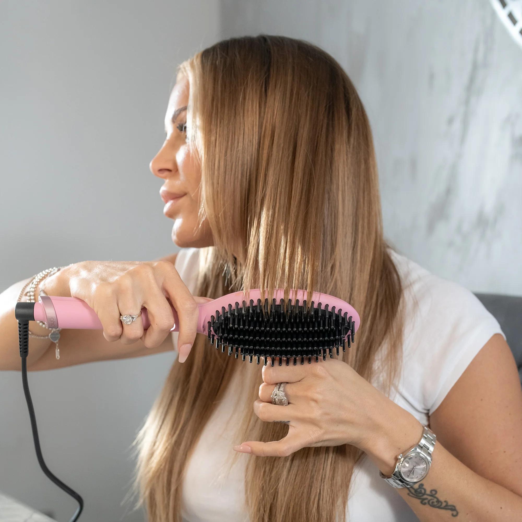 ShopToVista™️ Electric Fast Heat Hair Brush Straightener (3 Months Warranty)