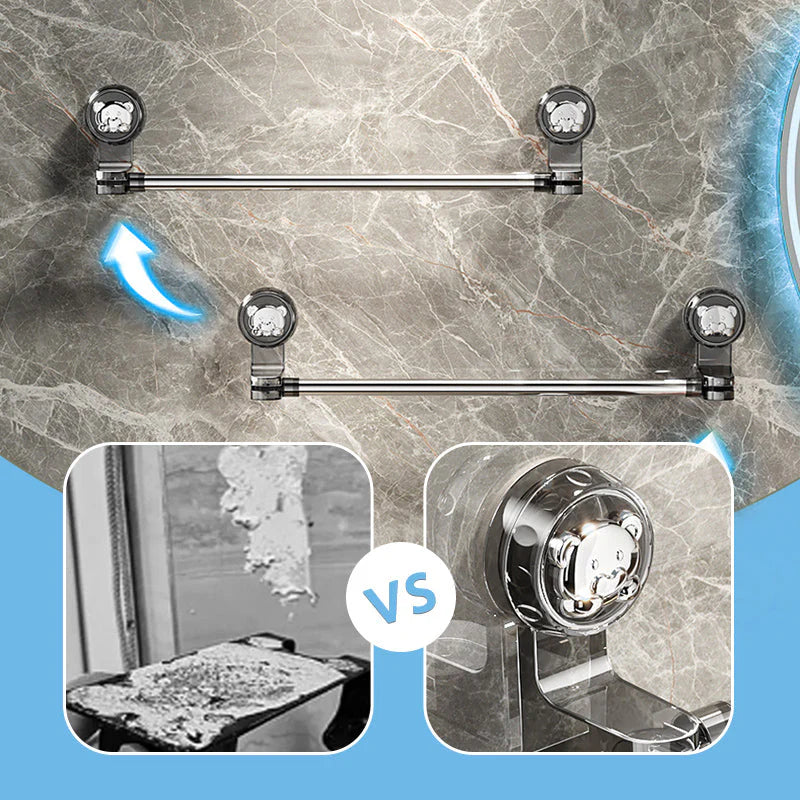 ShopToVista™️ Stainless Steel Retractable Suction Hanging Rack (Extends From 65CM To 120CM)