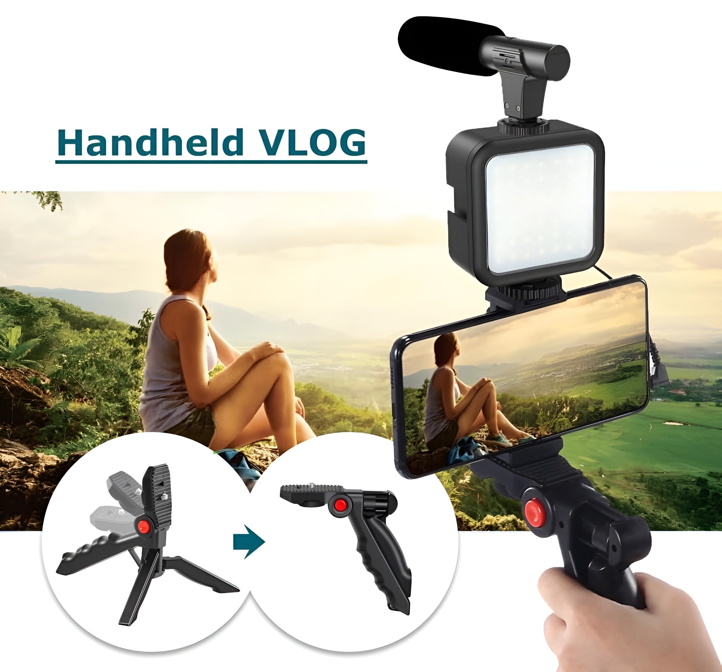 ShopToVista™️  Vlog Shooting Kit (Full Set With 1 Year Warranty)