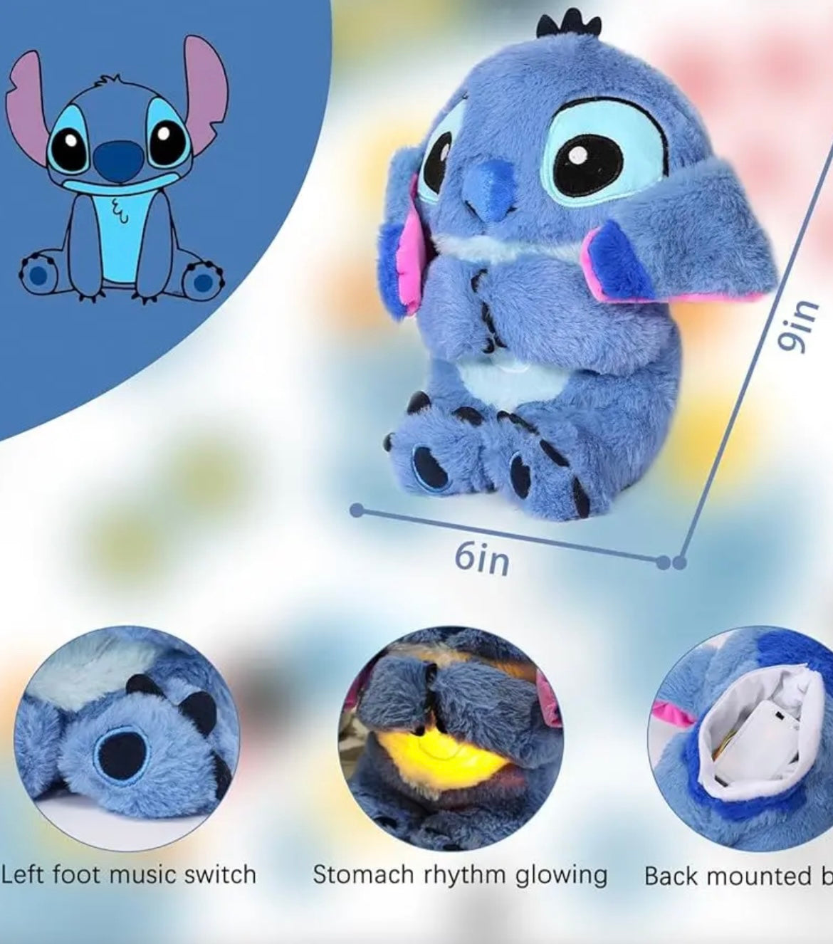 ShopToVista™️  Stitch Breathing Soothing Doll