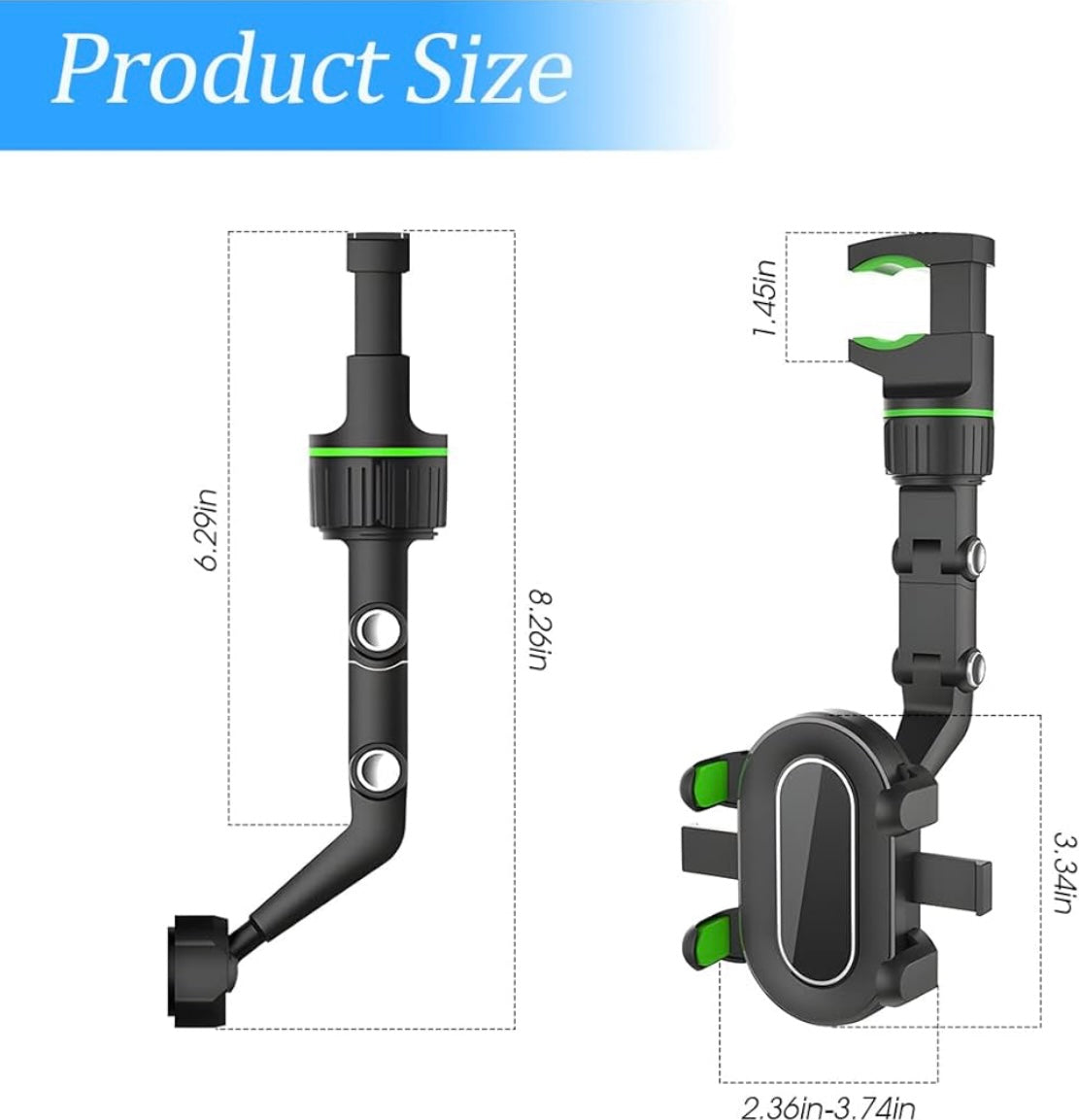 ShopToVista™️ 360° Rotatable & Adjustable Car Phone Holder