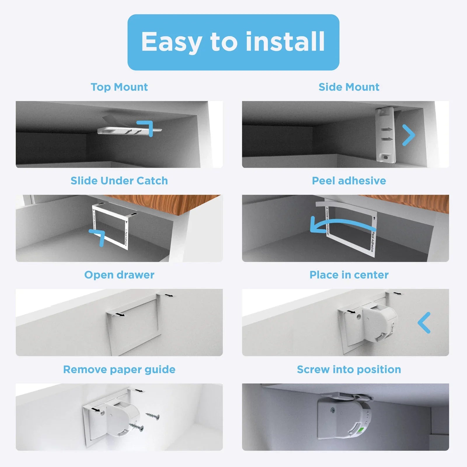 ShopToVista™️  Unbreakable Magnetic Locks (Full Set Of 5 Locks + 2 Keys)