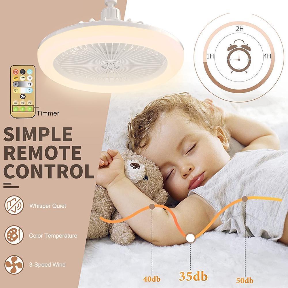 ShopToVista™️ Smart Led Light Lamp & Ceiling Cooler Fan With Remote Control