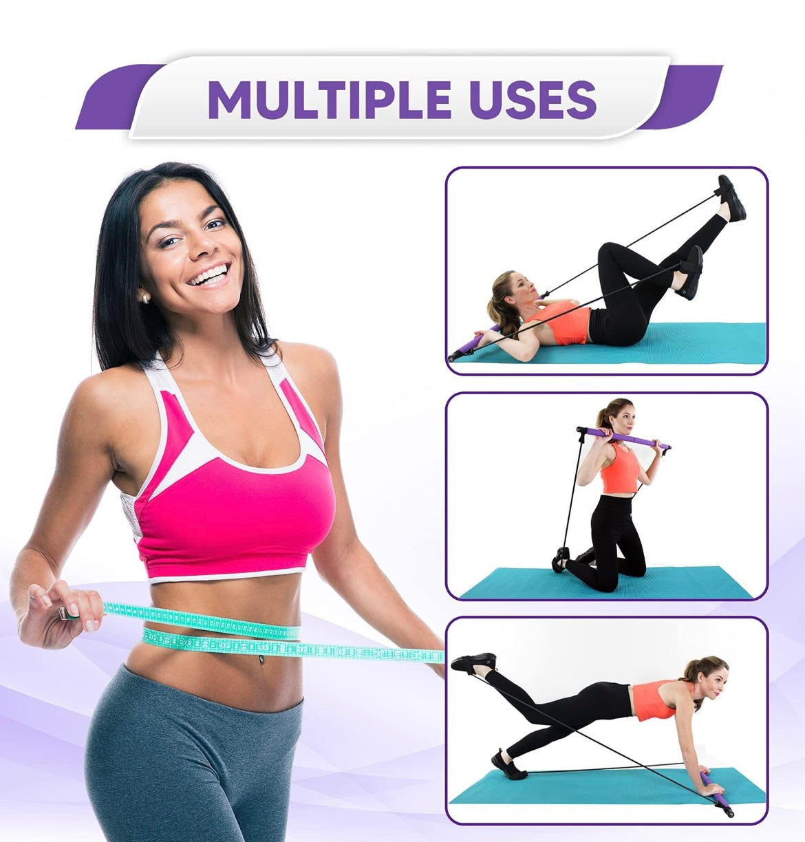 ShopToVista™️ Multifunctional Adjustable Pilates Set With Resistance Band