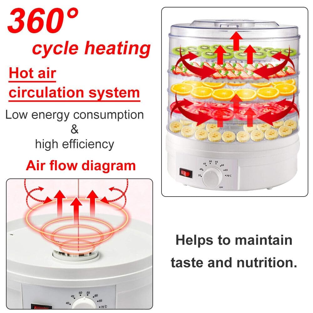 ShopToVista™️ Digital Adjustable Timer & Temperature Food Dehydrator