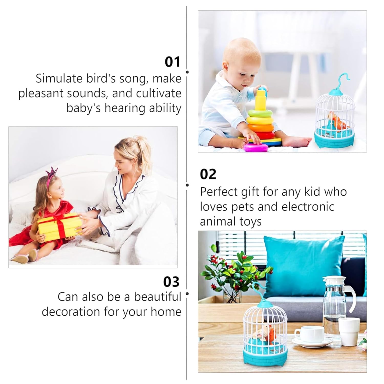 ShopToVista™️  Interactive Talking Birds With Lights & Music (Repeats The Talk)