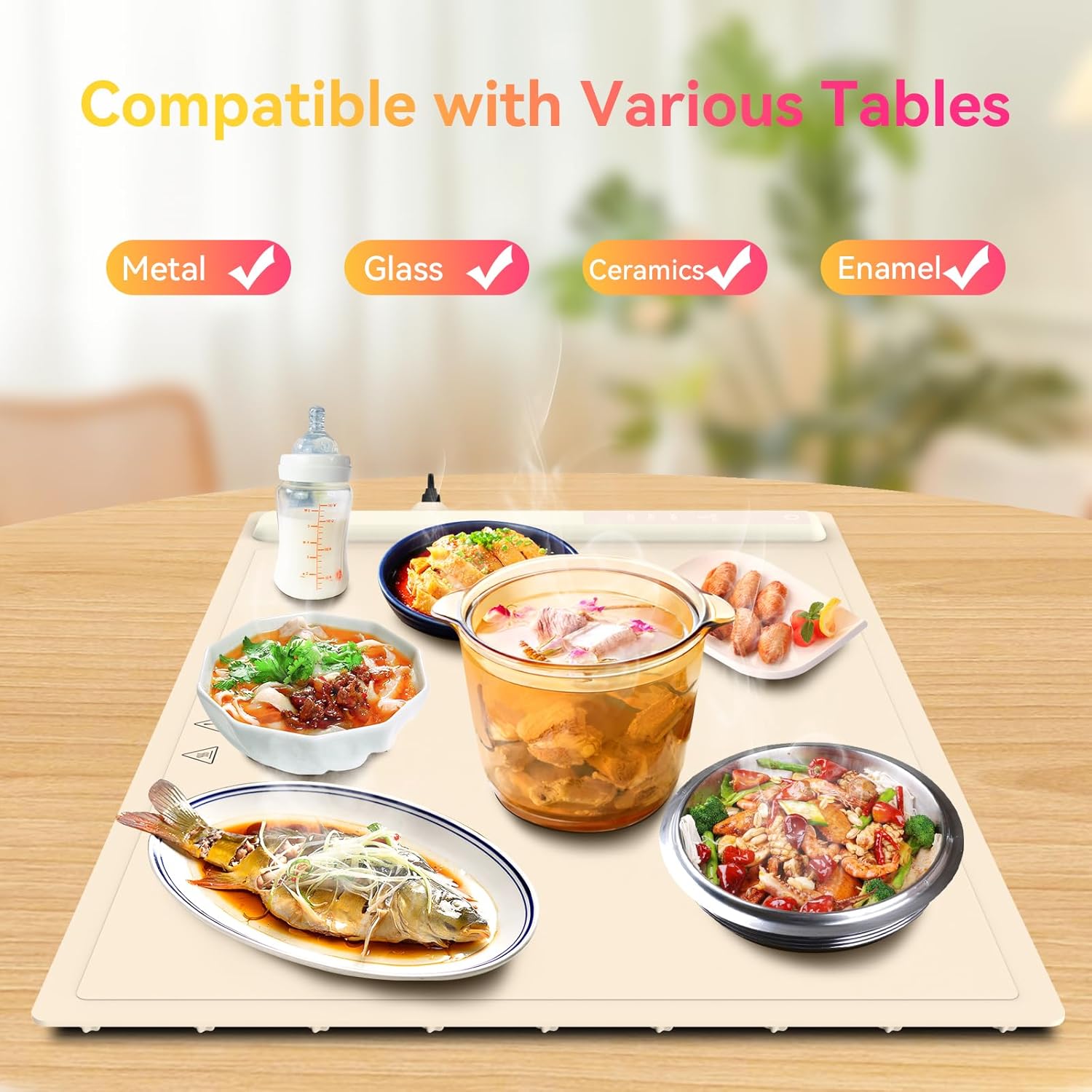 ShopToVista™️   Fast Heating Silicone Food Warming Tray Mat