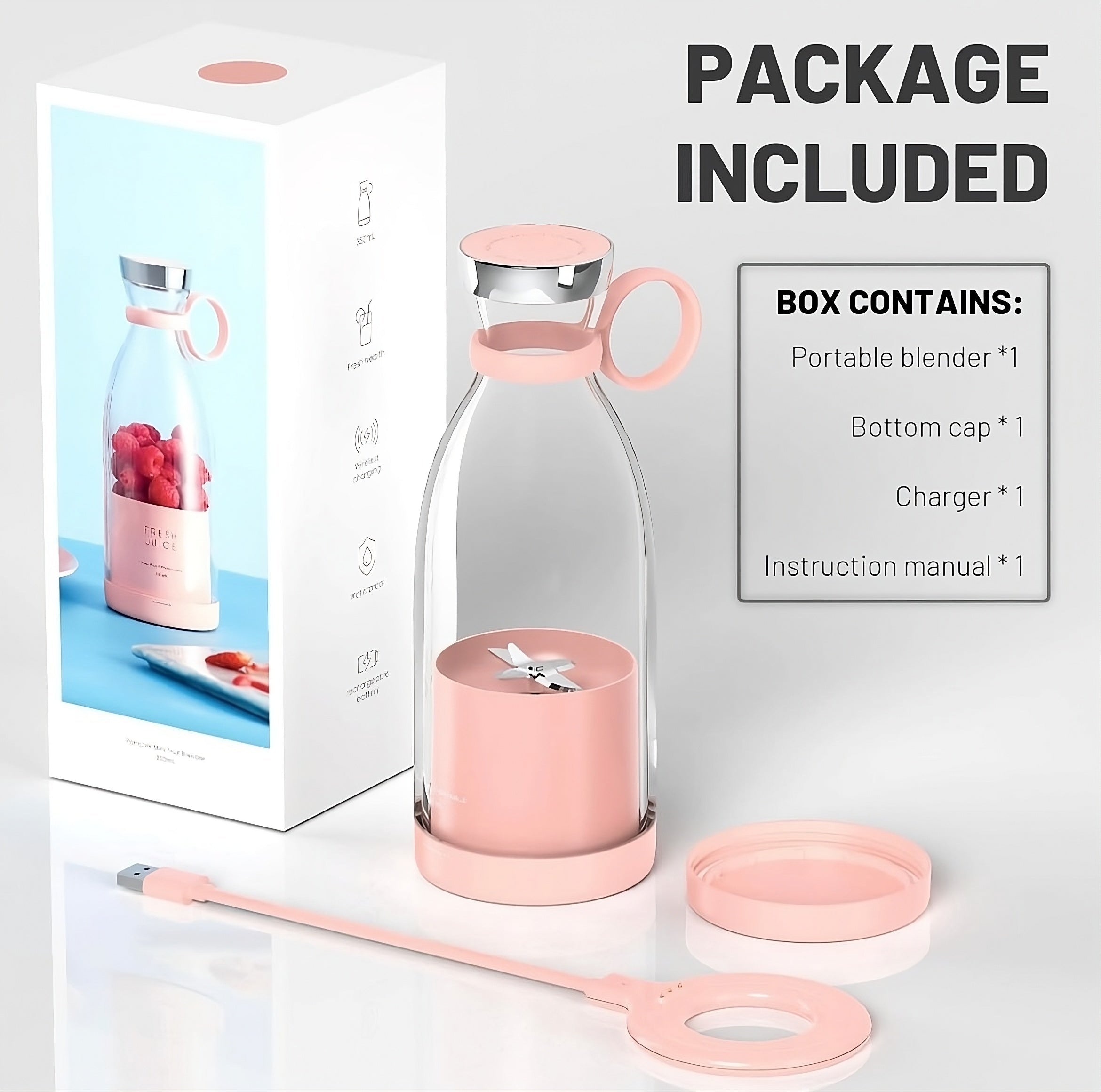 ShopToVista™️  3 in 1 Electric Glass Blender For Juices, Smoothies & Shakes (350ML Original Model)