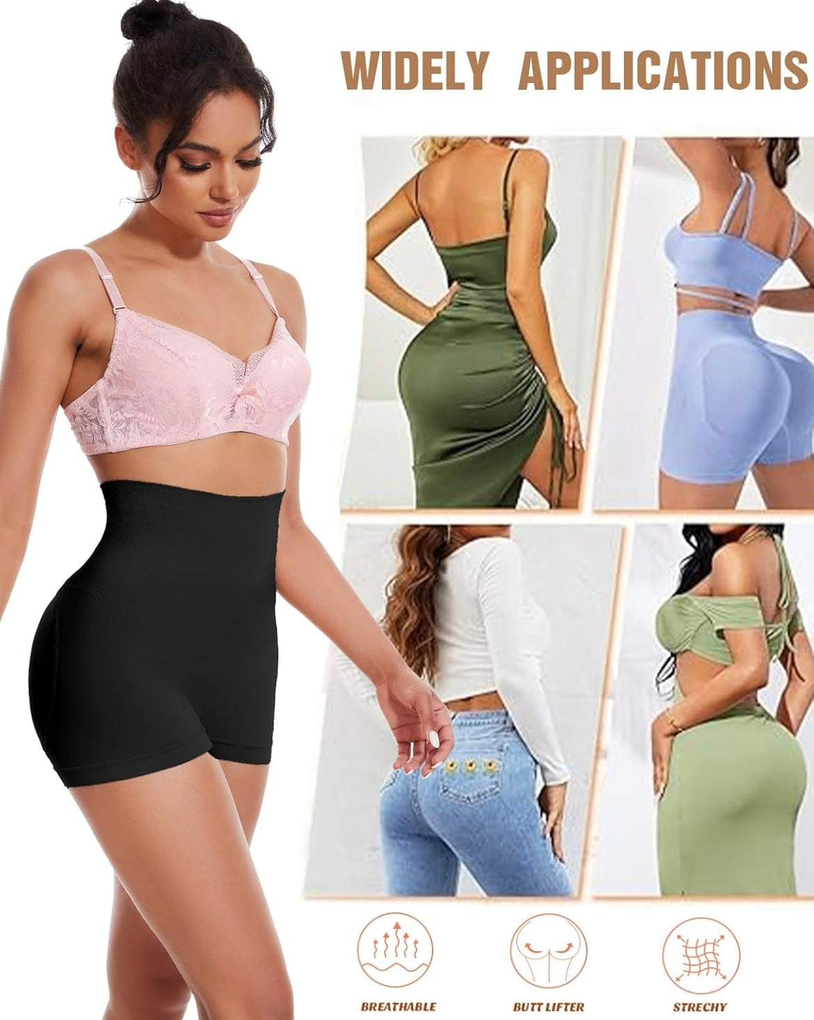 ShopToVista™️ SculptLift High-Stretch Butt & Hip Lifting Shorts (Free Size)