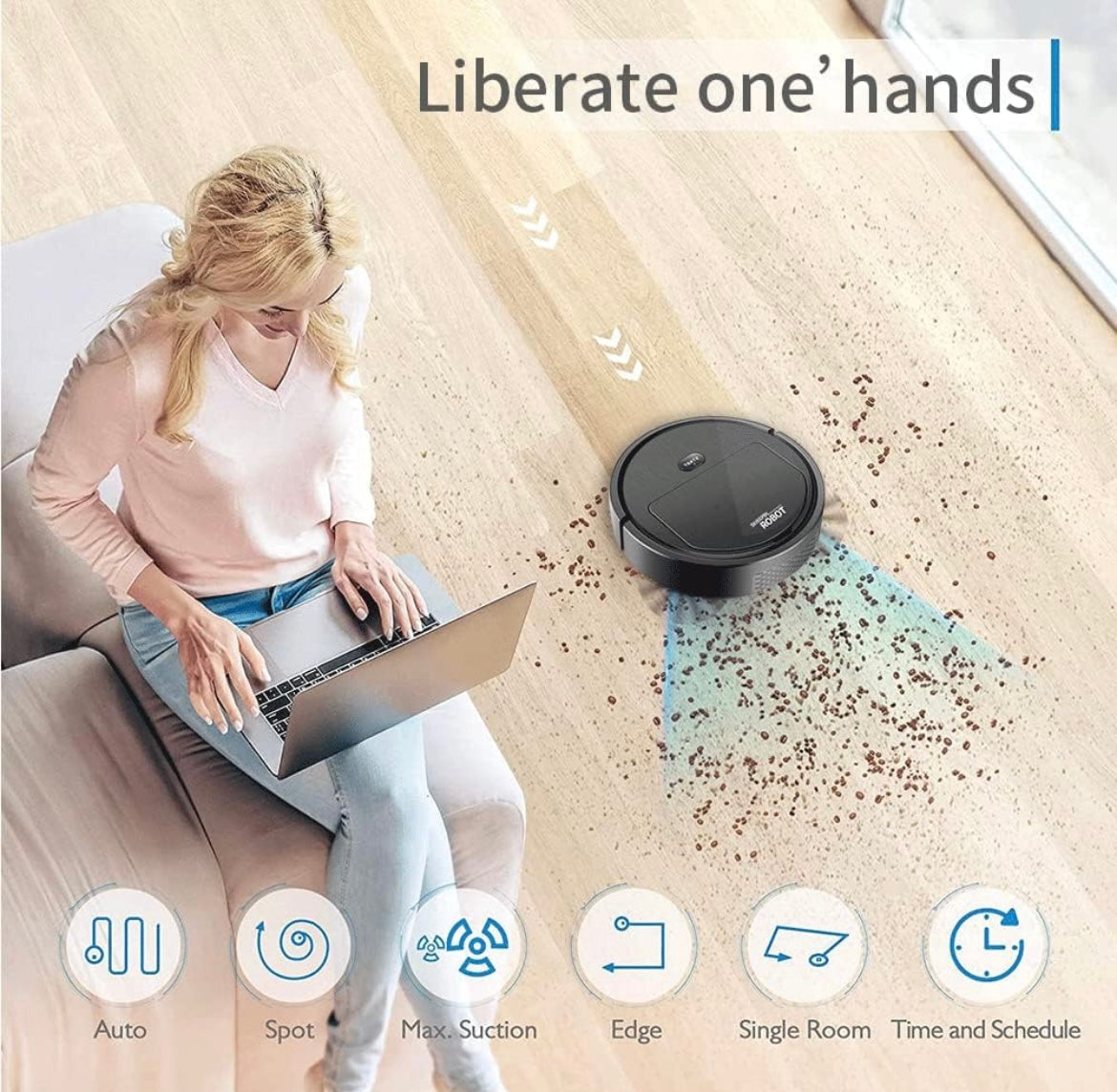 ShopToVista™️  Automatic Smart Robot Vacuum Cleaner (With 1 Year Warranty Card)