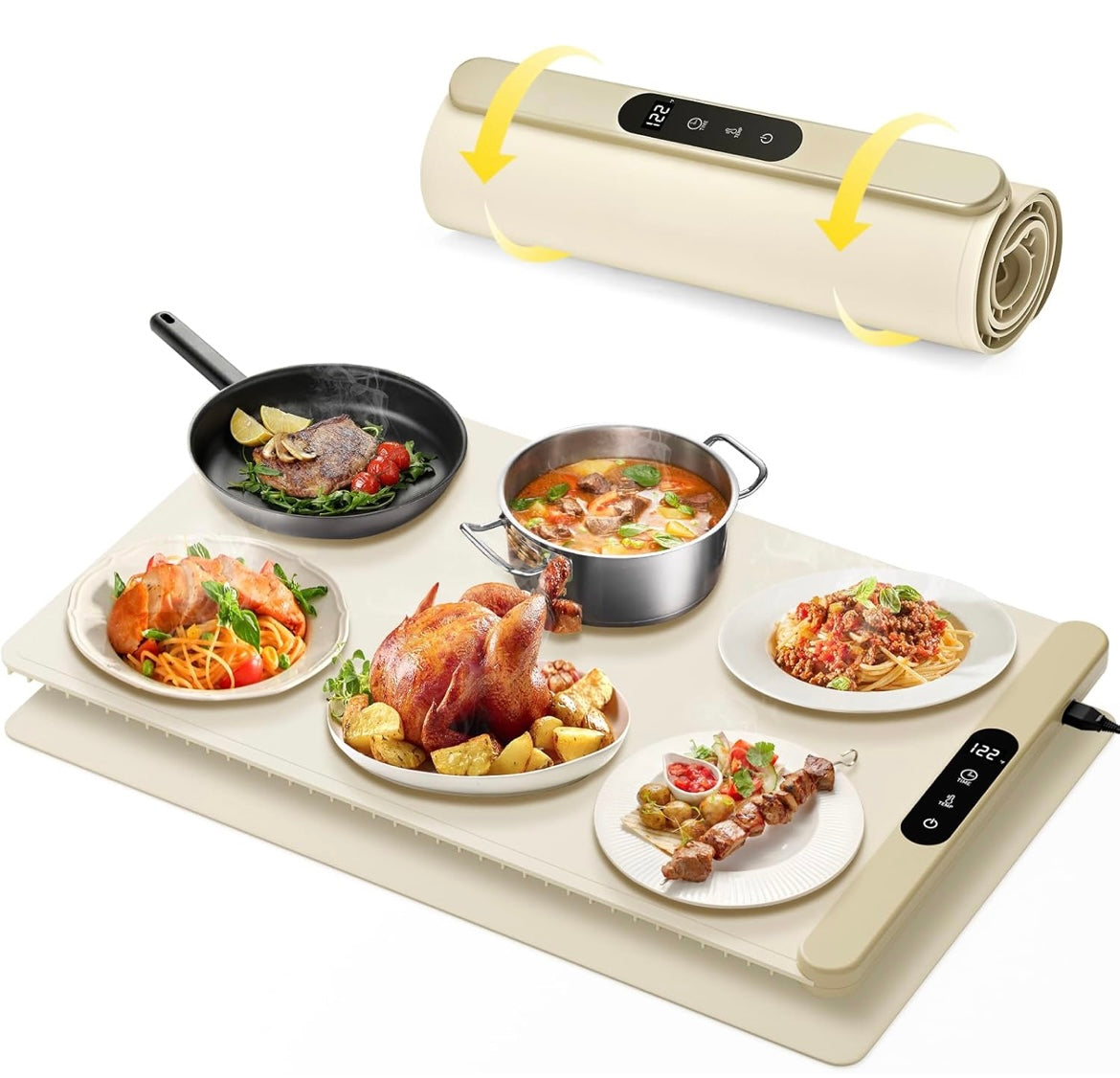 ShopToVista™️   Fast Heating Silicone Food Warming Tray Mat