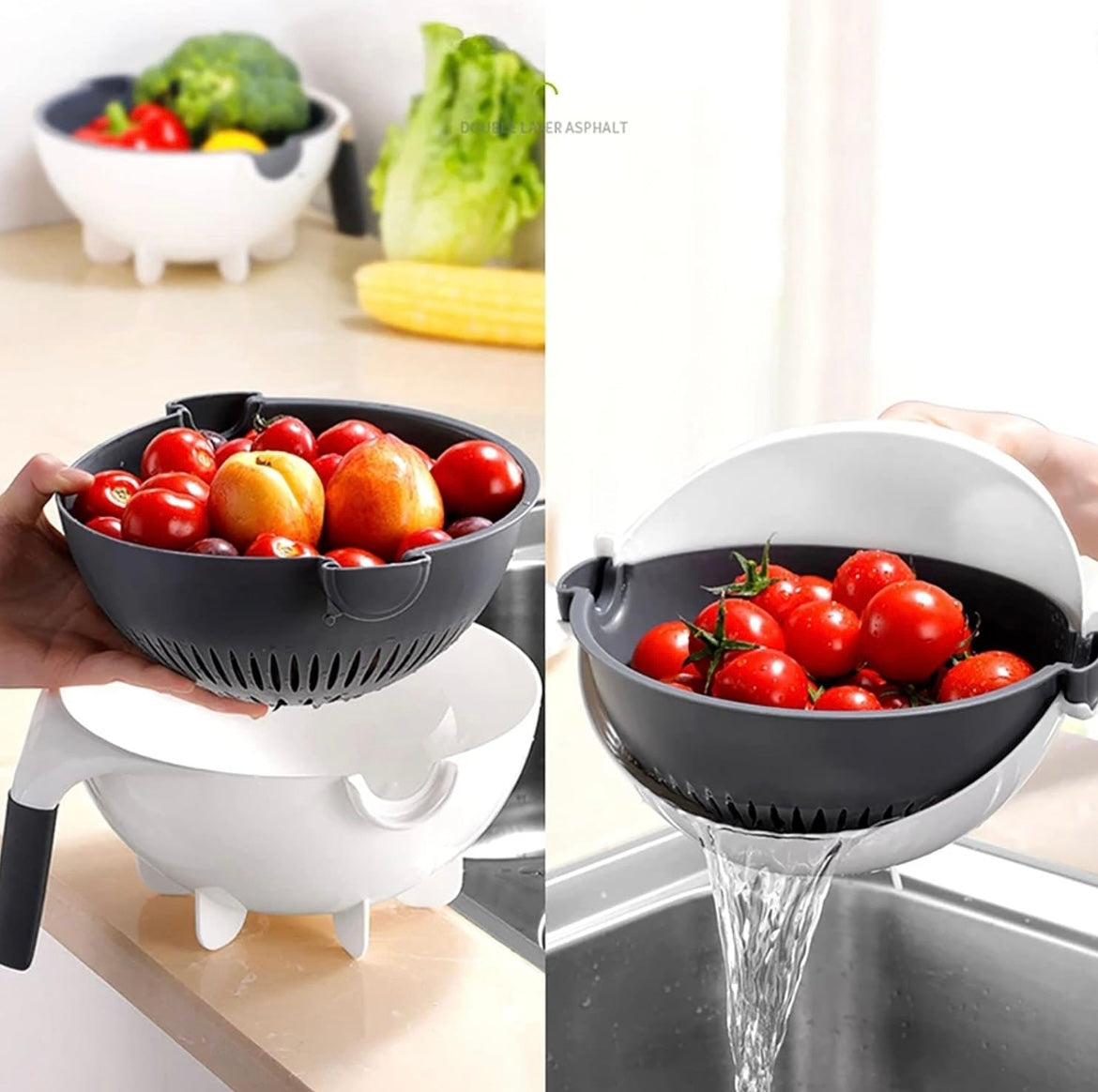 ShopToVista™️ 9 In 1 Vegetable Cutter With Drain Basket