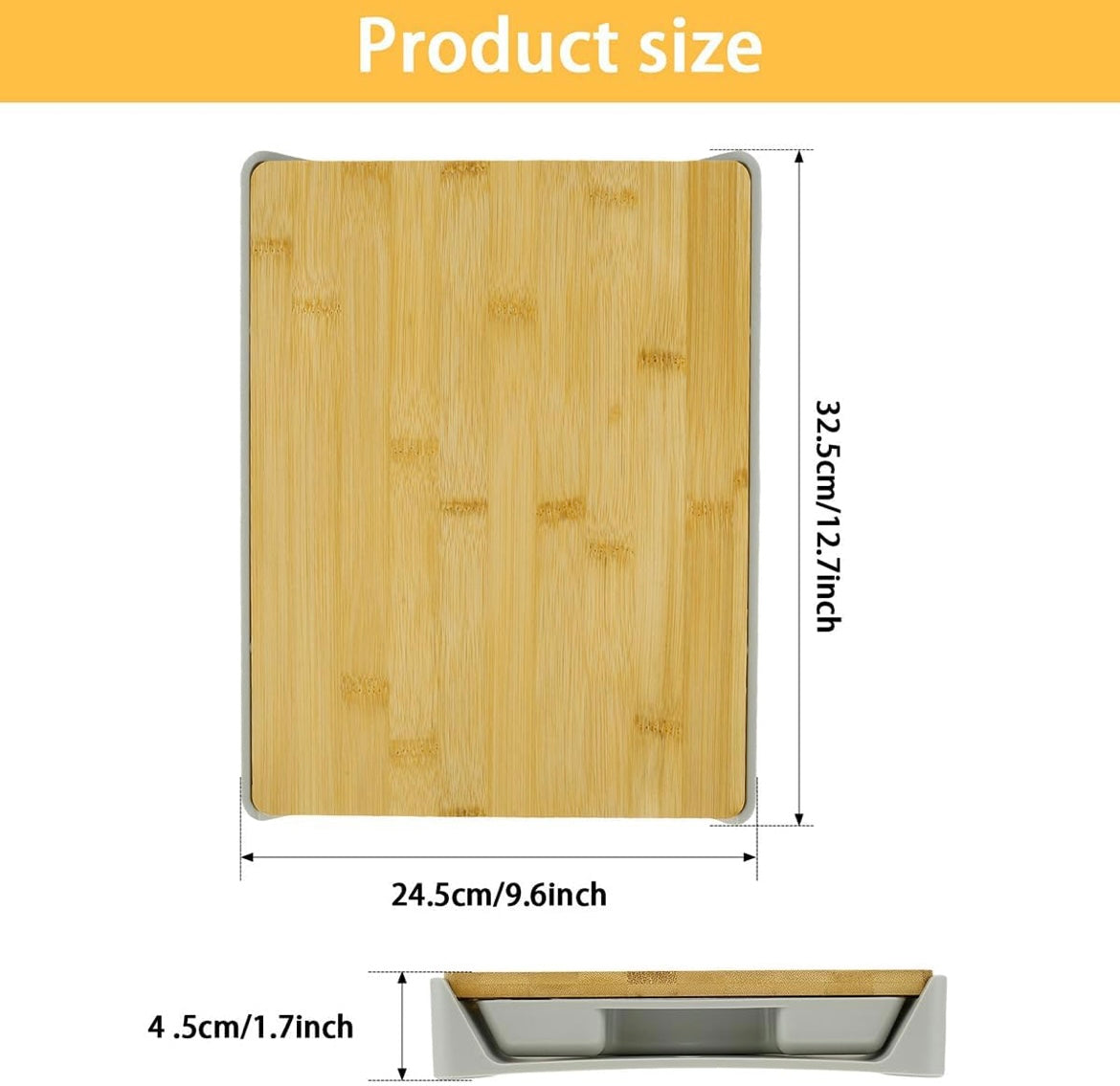ShopToVista™️ Bamboo Cutting Board With Slide Drawer