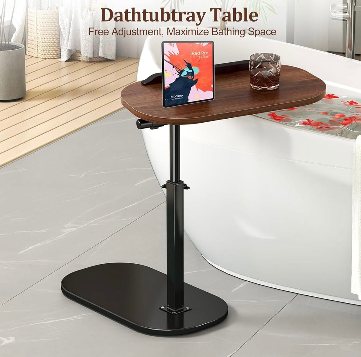 ShopToVista™️  Adjustable Height & 360° Rotatable Side Table