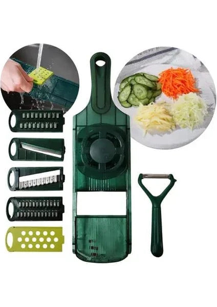 ShopToVista™️ 5 in 1 Fruit & Vegetable Slicer, Grater & Cutter